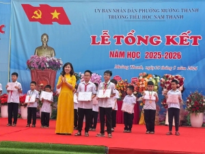RỘN RÀNG LỄ TỔNG KẾT NĂM HỌC 2025–2026 TRƯỜNG TIỂU HỌC NAM THANH – DẤU ẤN CỦA MỘT NĂM HỌC THÀNH CÔNG